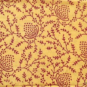 Preview: Hand Block Print aus Indien – YELLOW FLORAL